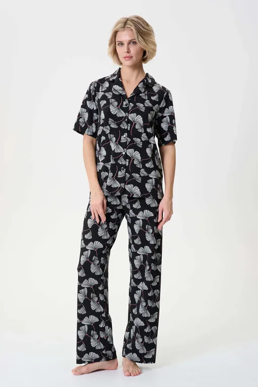 Брюки домашние Petit Pas 101171 black print