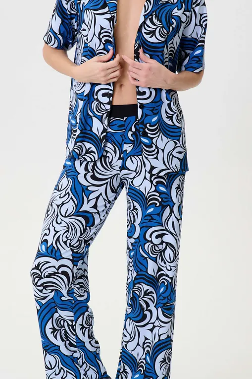 Брюки домашние Petit Pas 101171 blue print