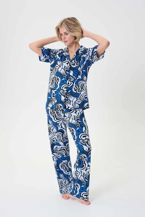 Брюки домашние Petit Pas 101171 blue print