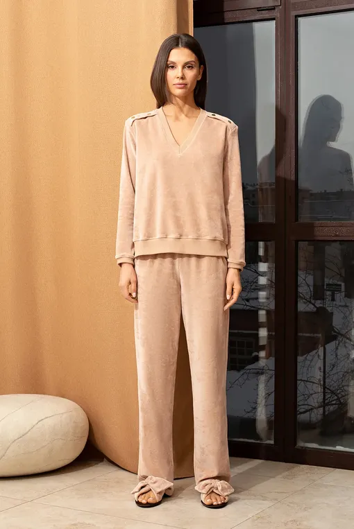 Брюки домашние Petit Pas VEL006 beige