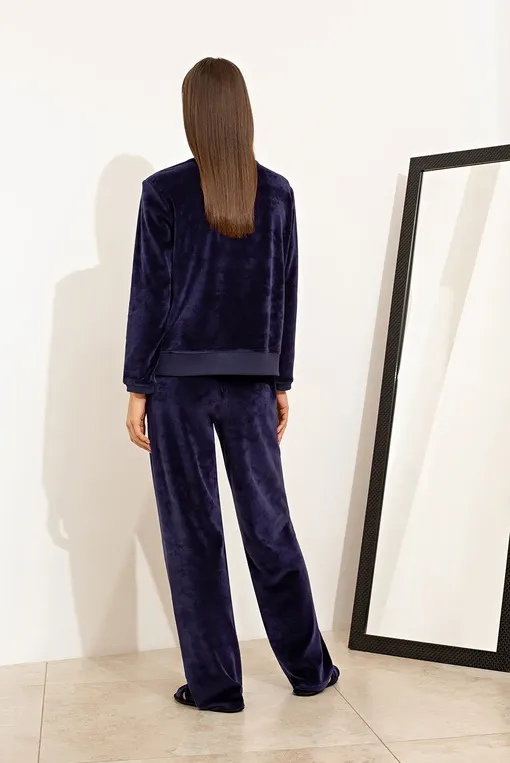 Брюки домашние Petit Pas VEL006 blue