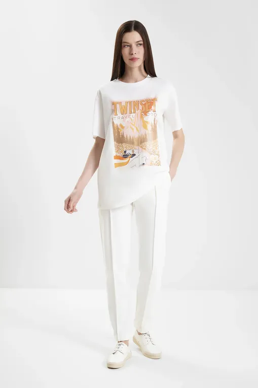 Брюки TWINSET U&B 242LL2NAA 00245 ANTIQUE WHITE