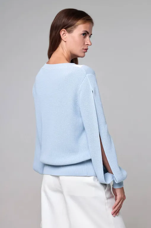 Джемперы BALLANTYNE B1P638 7C070 LIGHT BLUE - WHITE 93041