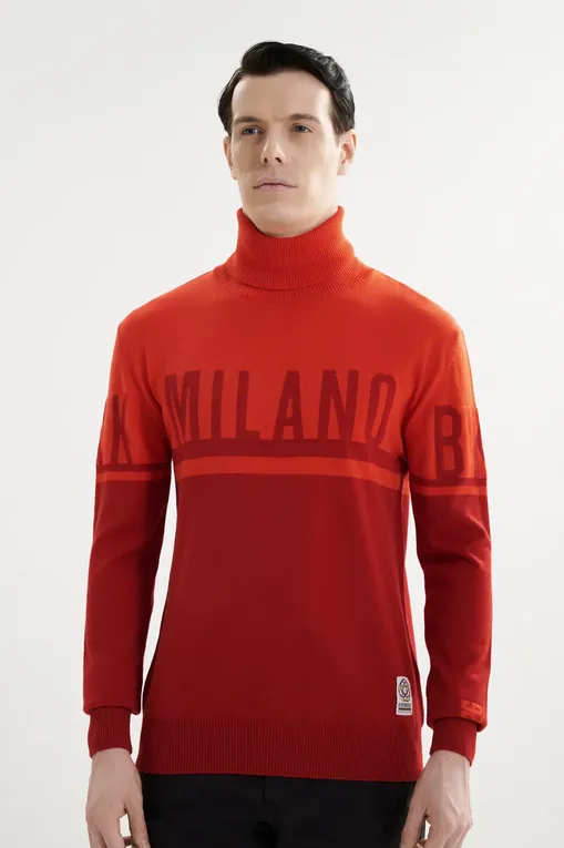 Джемперы Bikkembergs BMM1173 6008 CHILI PEPPER/FIERY RED