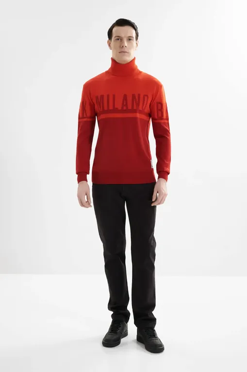 Джемперы Bikkembergs BMM1173 6008 CHILI PEPPER/FIERY RED