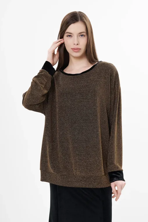 Джемперы Luisa Viola G901L008428N 022 BLACK/GOLD