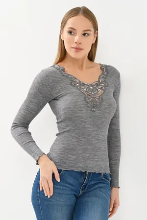 Madiva BETTA M/L-SCOLLO A V 57 cenere