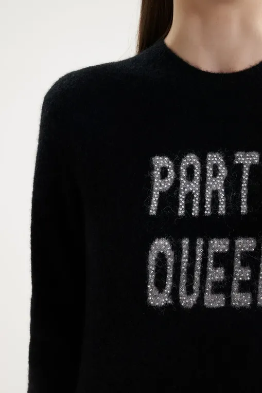 Джемперы Mc2 Saint Barth NEWQUEENALPACA PARTY QUEEN 00 STRASS