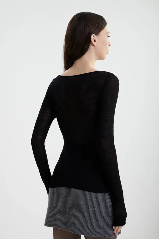 Джемперы Mc2 Saint Barth PAULINELIGHTWOOL 00 BLACK (00037I)