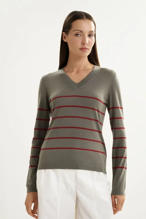 Джемперы MM by MaxMara MMLDOLMEN 261636102 006 HORN GREY GREEN
