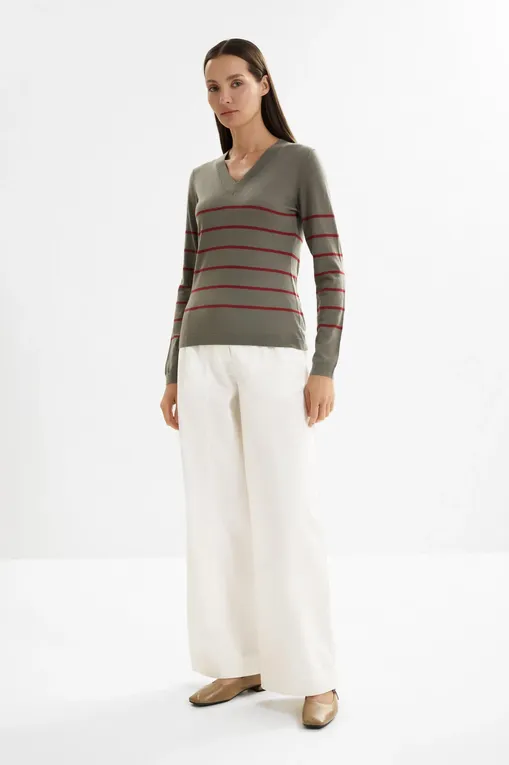 Джемперы MM by MaxMara MMLDOLMEN 261636102 006 HORN GREY GREEN