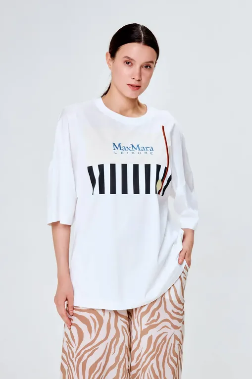 Футболки Max Mara Leisure SATRAPO 241697101 021 OPTICAL WHITE