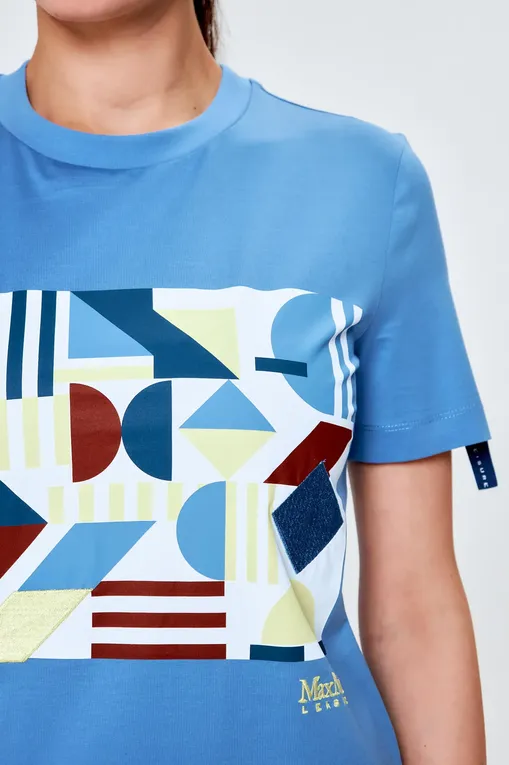 Футболки Max Mara Leisure OBLIQUA 241694110 004 SKY BLUE