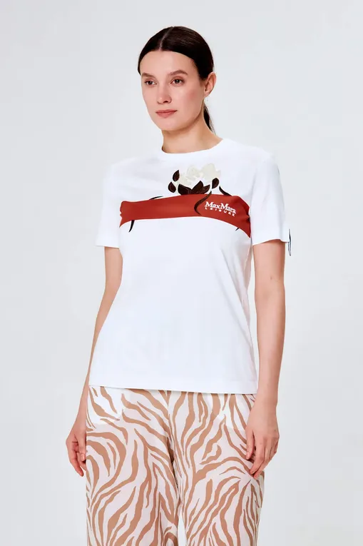 Футболки Max Mara Leisure OBLIQUA 241694110 011 OPTICAL WHITE