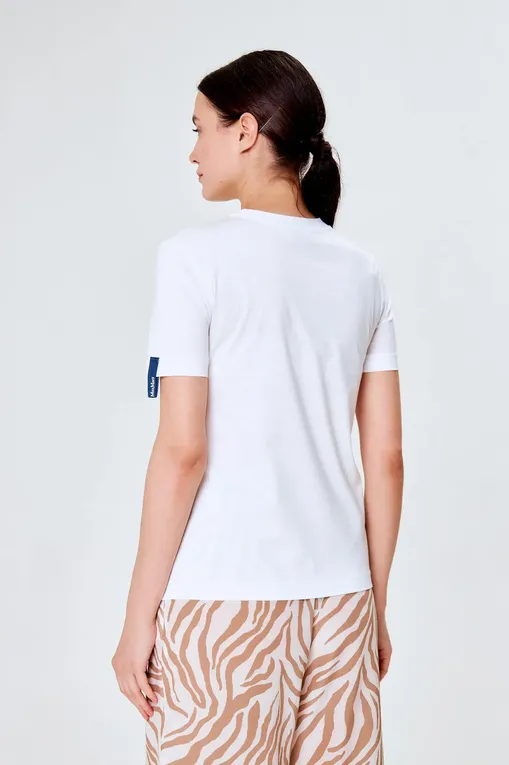 Футболки Max Mara Leisure OBLIQUA 241694110 011 OPTICAL WHITE