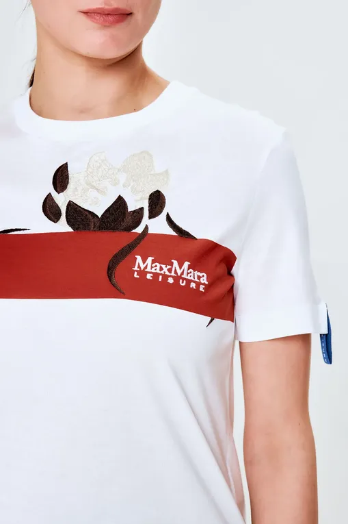 Футболки Max Mara Leisure OBLIQUA 241694110 011 OPTICAL WHITE