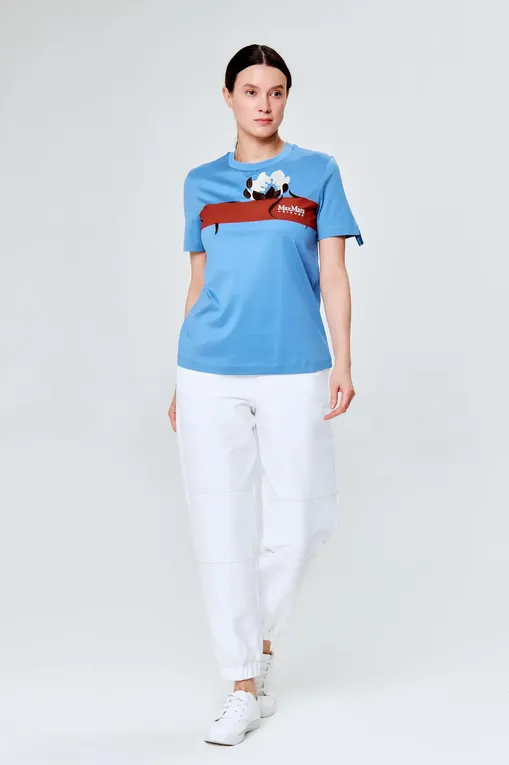 Футболки Max Mara Leisure OBLIQUA 241694110 024 SKY BLUE