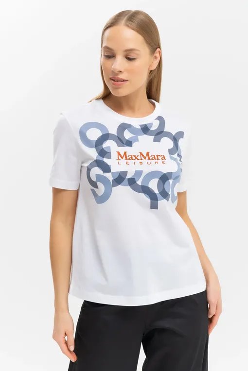 Футболки Max Mara Leisure OBLIQUA 241694110 001 OPTICAL WHITE