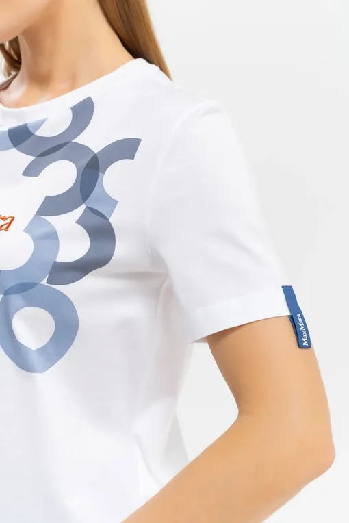 Футболки Max Mara Leisure OBLIQUA 241694110 001 OPTICAL WHITE