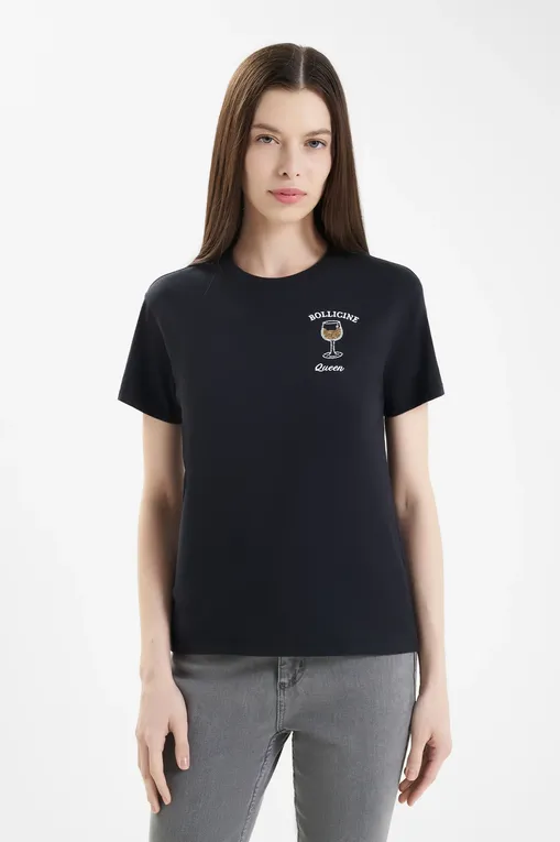 Футболки Mc2 Saint Barth EMILIE BOLLICINE QUEEN 00 STRASS EMB