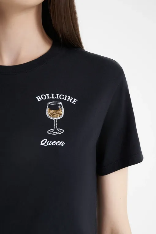 Футболки Mc2 Saint Barth EMILIE BOLLICINE QUEEN 00 STRASS EMB