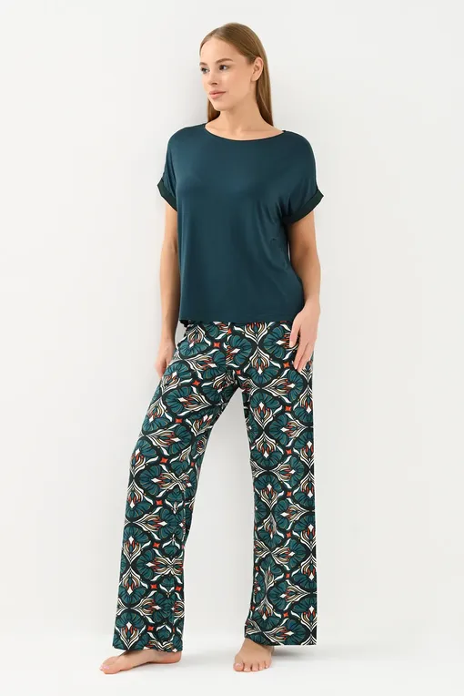 Футболки Mey 16407 881 green leaves