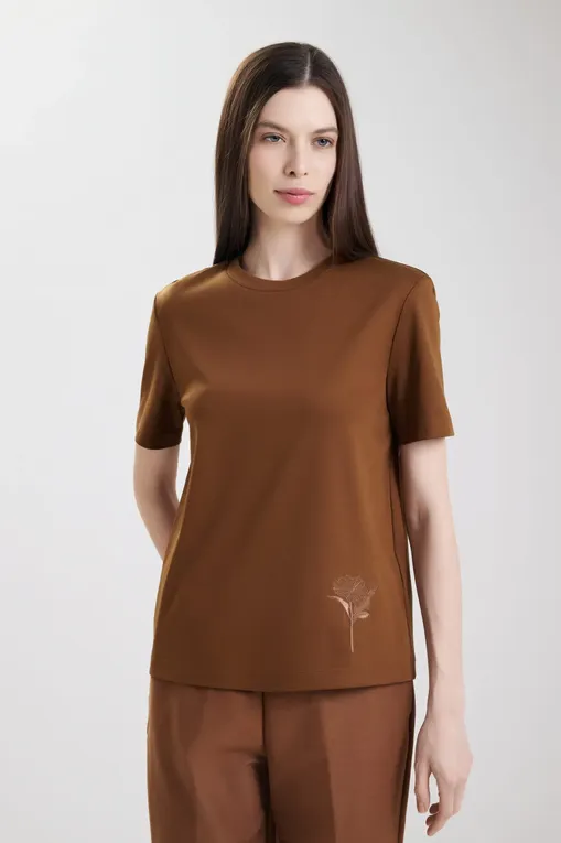 Футболки MM by MaxMara COMODO 252694602 002 TOBACCO