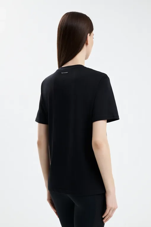 Футболки TRUSSARDI TRU25WTS01 03-BLACK