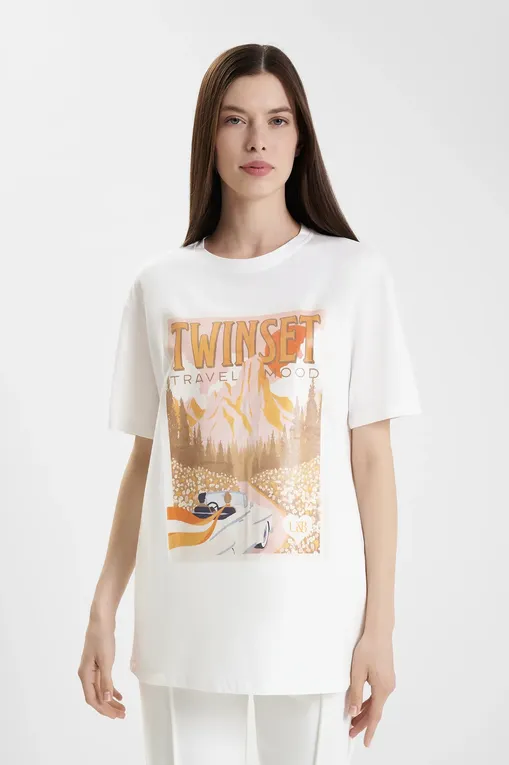 Футболки TWINSET U&B 231LL2RAA 00632 SUGAR