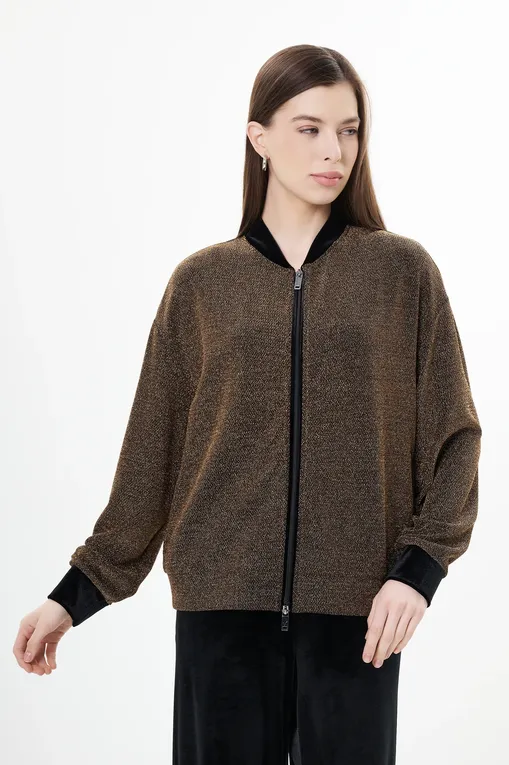 Кардиганы Luisa Viola G902L008437N 022 BLACK/GOLD