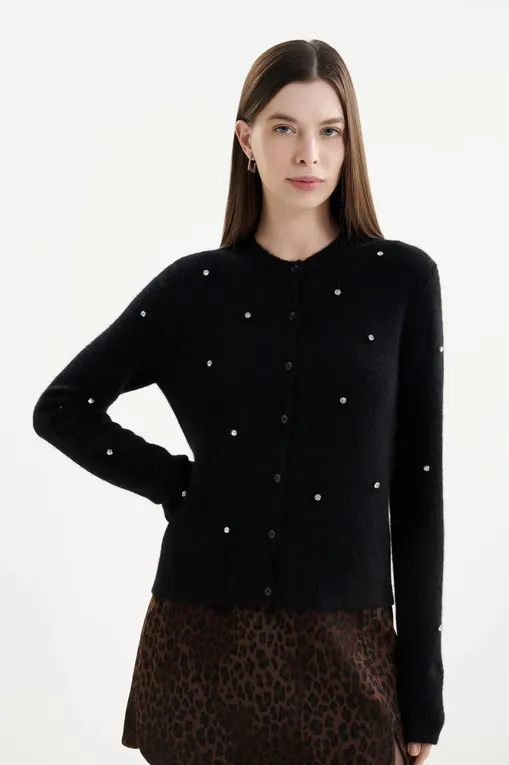 Кардиганы Mc2 Saint Barth BELLAMYALPACA 00 STRASS (00703I)