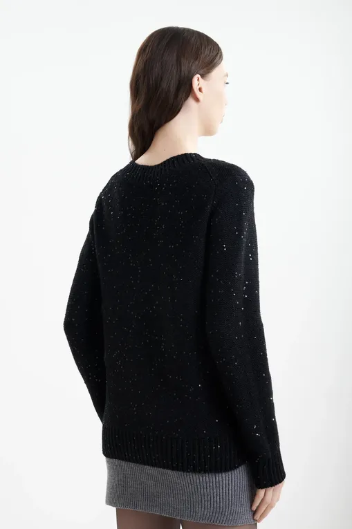 Джемперы Mc2 Saint Barth ELARAPAILLETTES 00 BLACK (00037I)