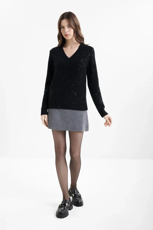 Джемперы Mc2 Saint Barth ELARAPAILLETTES 00 BLACK (00037I)