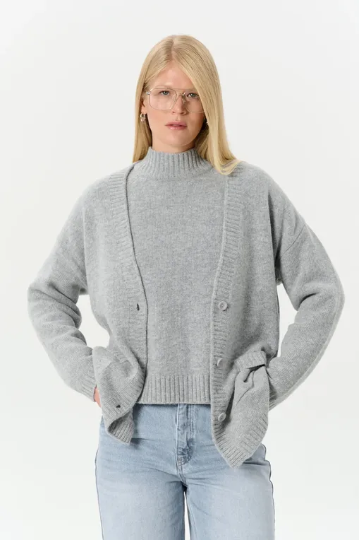 Кардиганы Petit Pas KNT004 grey
