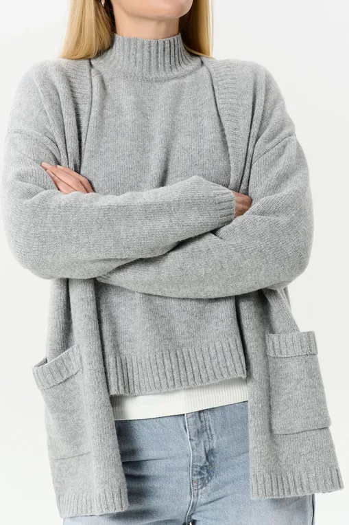 Кардиганы Petit Pas KNT004 grey