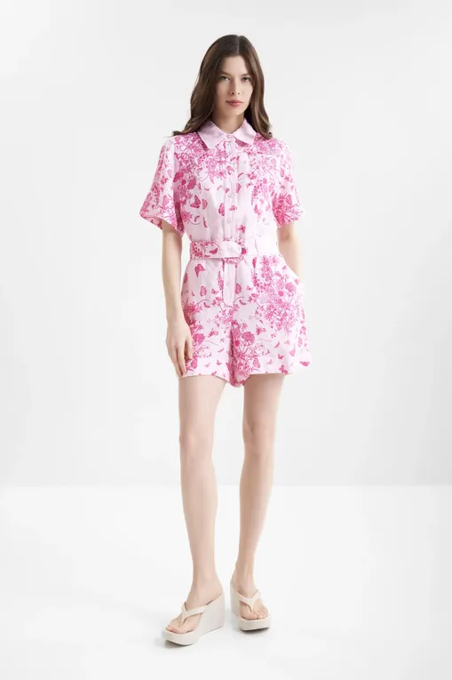 Комбинезоны Mc2 Saint Barth CAROLA LINEN H BUTTERFLY TOILE DE JOUY 21