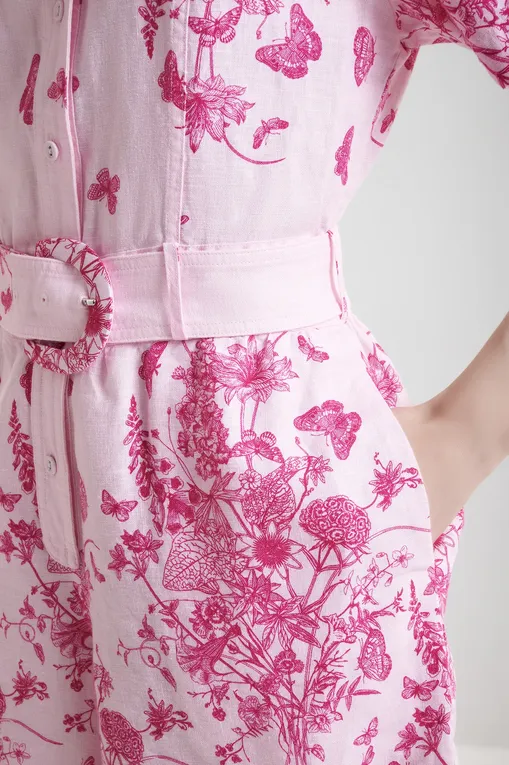 Комбинезоны Mc2 Saint Barth CAROLA LINEN H BUTTERFLY TOILE DE JOUY 21