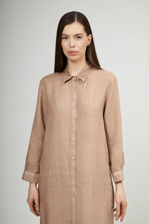 Платья 120% Lino 32ALIW4759-000B317-S-00 S00072 TABACCO SOFT FADE