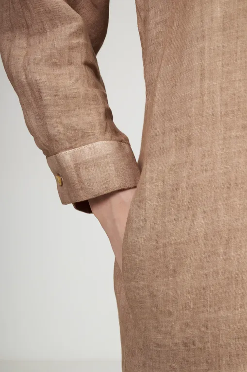 Платья 120% Lino 32ALIW4759-000B317-S-00 S00072 TABACCO SOFT FADE