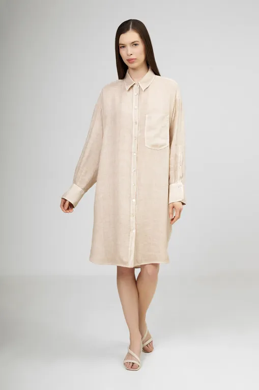 Платья 120% Lino 32ALIW4PJ4-000B317-S-00 S00095 BEIGE SOFT FADE