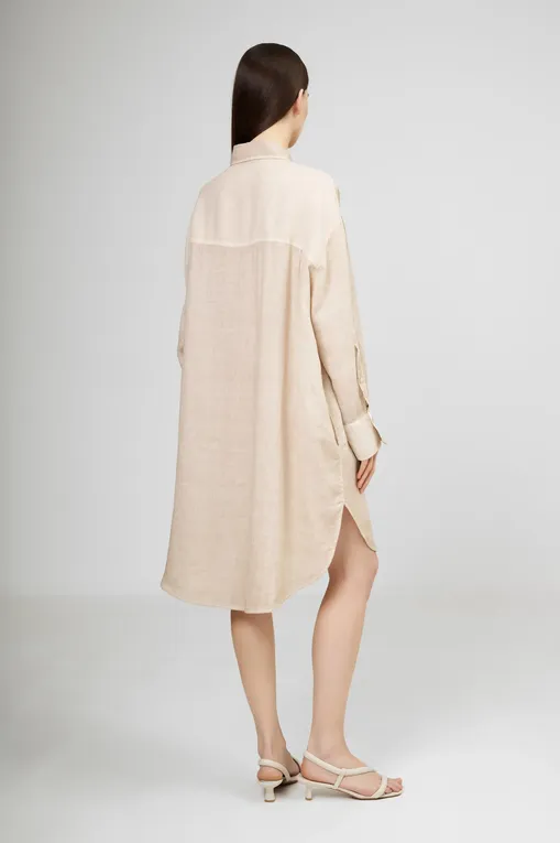 Платья 120% Lino 32ALIW4PJ4-000B317-S-00 S00095 BEIGE SOFT FADE