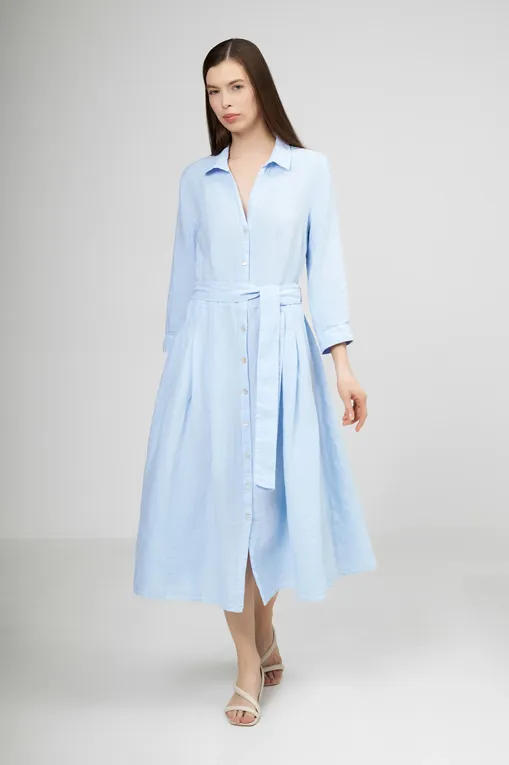 Платья 120% Lino 32BLIW4PK3-000F753-0-00 000203 AQUATIC SOLID