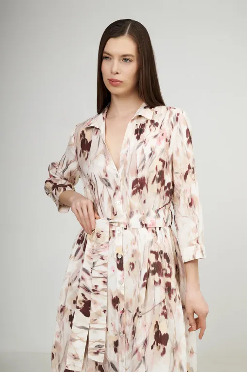 Платья 120% Lino 32BLIW4PK3-000G338-1-00 100080 WASHED-PINK PRINT