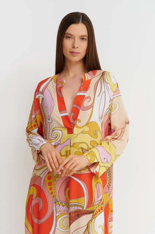 Платья Furstenberg 432/31725 471red.yellow.bunt