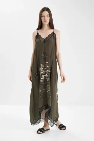 Las Surenas SilkDress_AW25 Green