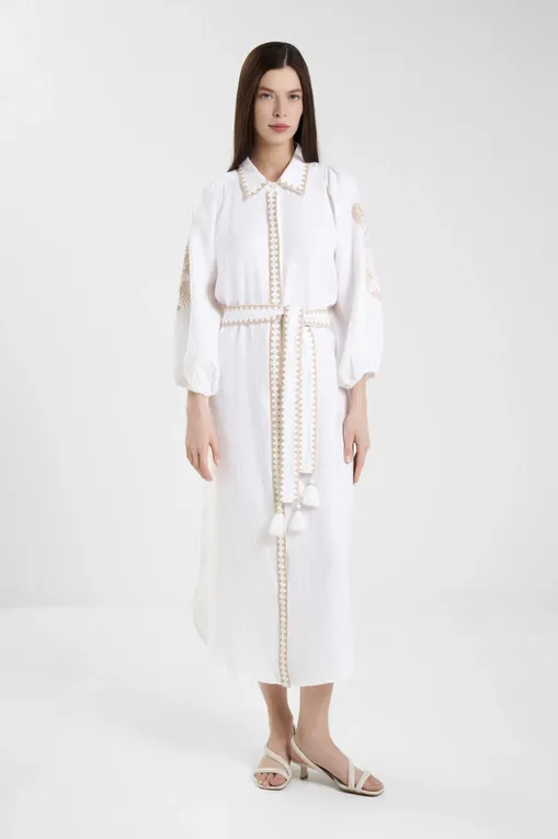 Платья Las Surenas TunicLinen_S25 Mosaico embroidered