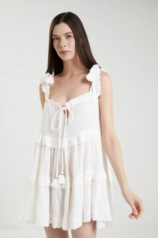 Платья LES NEOBOURGEOISES Puerto Rico court WHITE