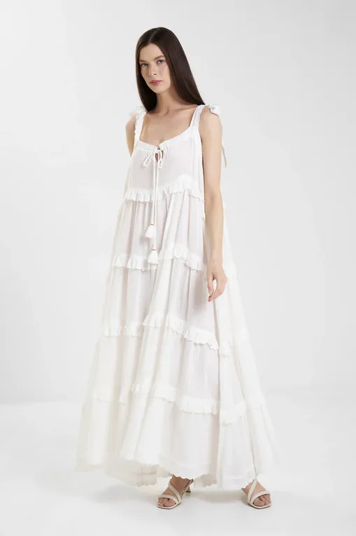 Платья LES NEOBOURGEOISES Puerto Rico long WHITE