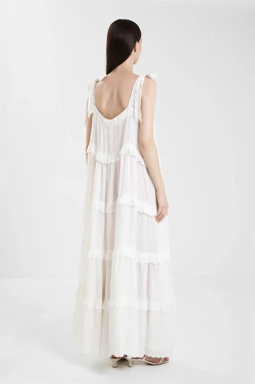 Платья LES NEOBOURGEOISES Puerto Rico long WHITE