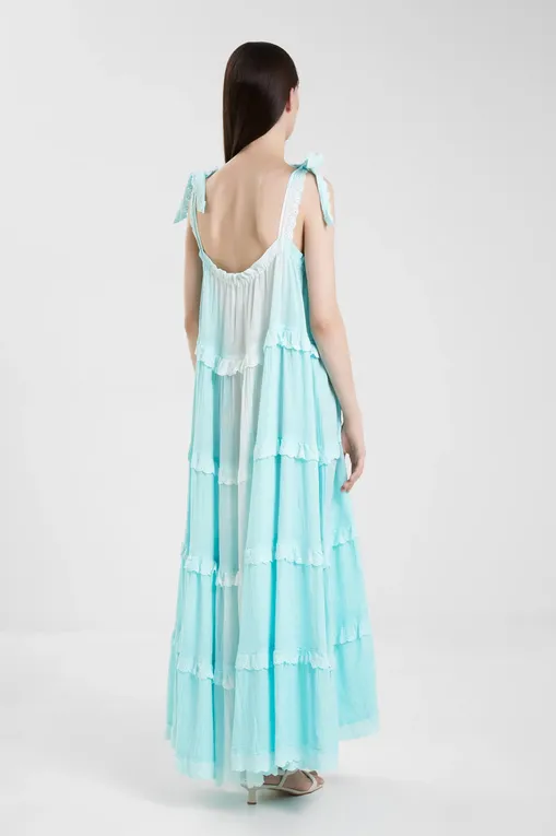 Платья LES NEOBOURGEOISES Puerto Rico long TURQUOISE